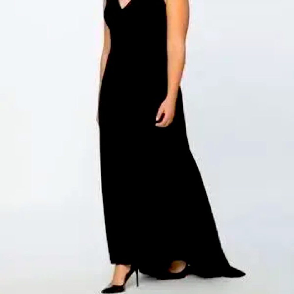 Eloquii Deep V Neck Gown